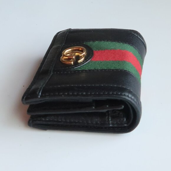 Gucci 100% Authentic Black Leather GG Ophidia Card Case Bifold Designer Wallet - Picture 9 of 16